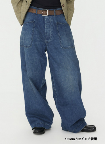 デッキトラウザーズ / UNISEX USN DENIM DECK TROUSERS&nbsp; 詳細画像 Indigo 17