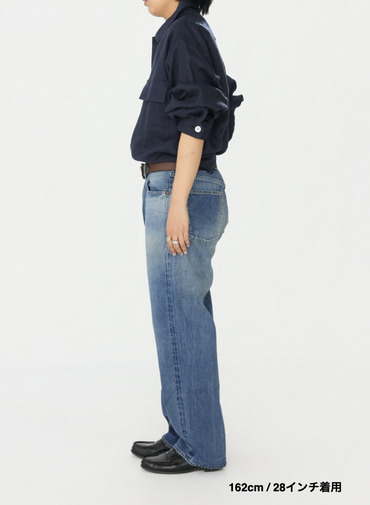 ヴィンテージストレートカット / WOMEN'S 13.5OZ SELVEDGE DENIM VINTAGE STRAIGHT CUT 詳細画像 Indigo 8
