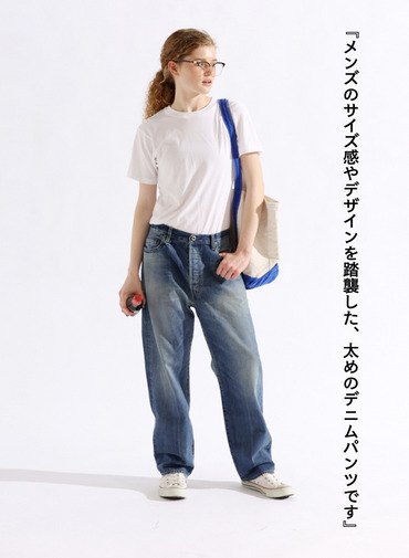 ヴィンテージストレートカット / WOMEN'S 13.5OZ SELVEDGE DENIM VINTAGE STRAIGHT CUT 詳細画像 Indigo 1