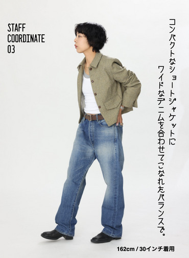 【ESSENTIALS】ヴィンテージストレートカット / WOMEN'S 13.5OZ SELVEDGE DENIM VINTAGE STRAIGHT CUT 詳細画像 Indigo 9