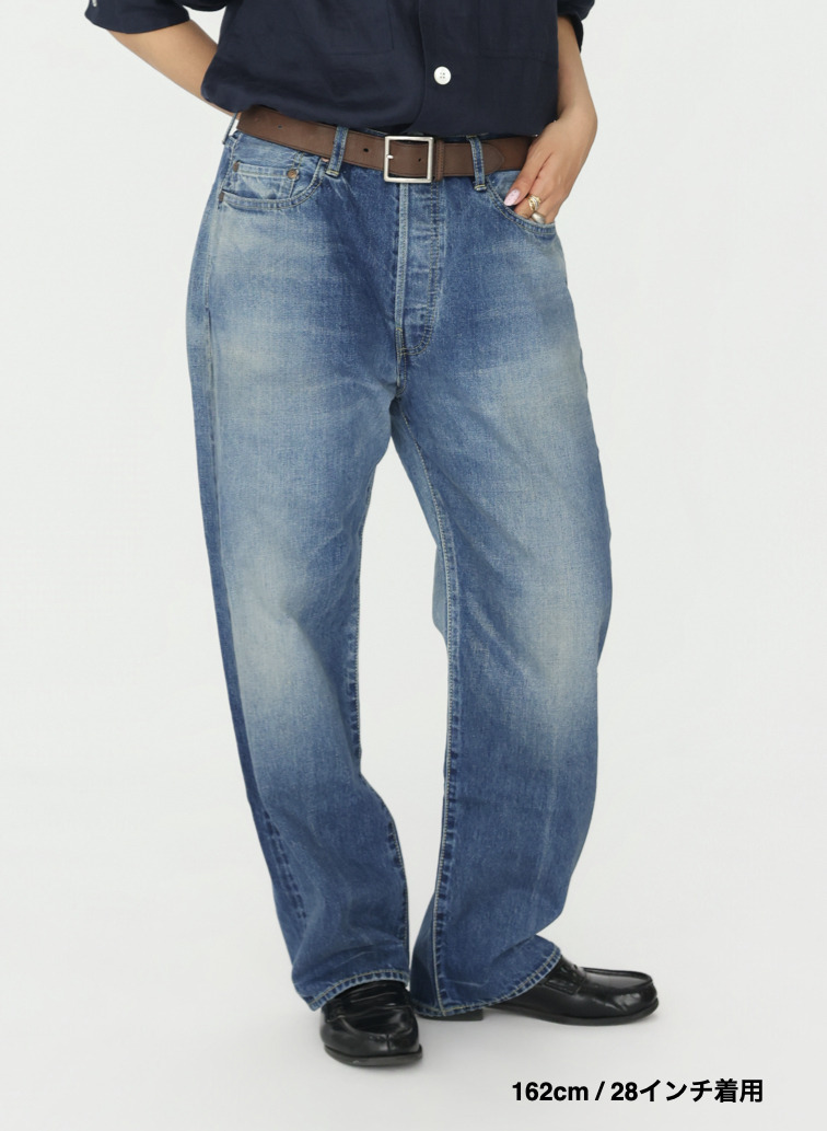 ヴィンテージストレートカット / WOMEN'S 13.5OZ SELVEDGE DENIM VINTAGE STRAIGHT CUT 詳細画像 Indigo 13