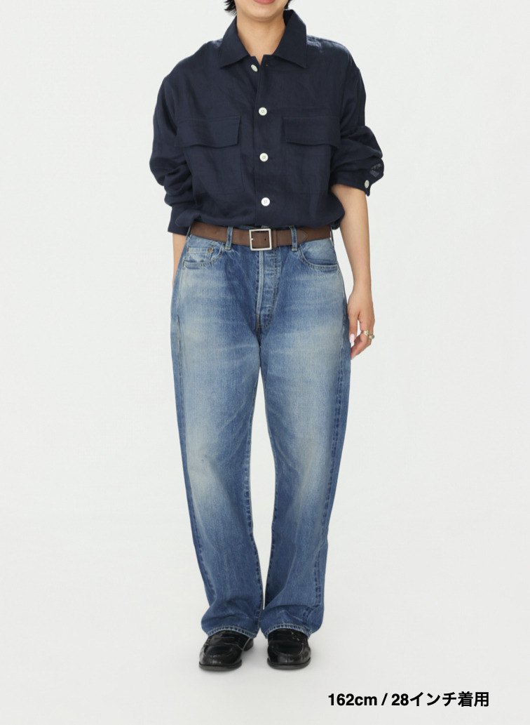 ヴィンテージストレートカット / WOMEN'S 13.5OZ SELVEDGE DENIM VINTAGE STRAIGHT CUT 詳細画像 Indigo 7