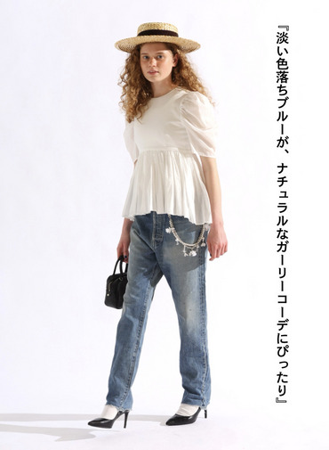 ナローテーパードカット / WOMEN'S 13.5OZ SELVEDGE DENIM NARROW TAPERED CUT 詳細画像 Indigo 2