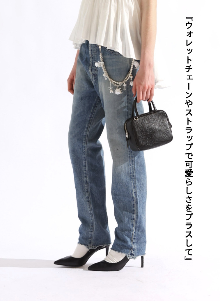 ナローテーパードカット / WOMEN'S 13.5OZ SELVEDGE DENIM NARROW TAPERED CUT 詳細画像 Indigo 3