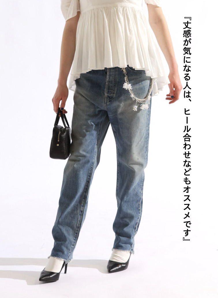 ナローテーパードカット / WOMEN'S 13.5OZ SELVEDGE DENIM NARROW TAPERED CUT 詳細画像 Indigo 4