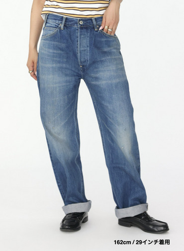ナローストレートカット / WOMEN'S 13.5OZ SELVEDGE DENIM NARROW STRAIGHT CUT  詳細画像 Indigo 7