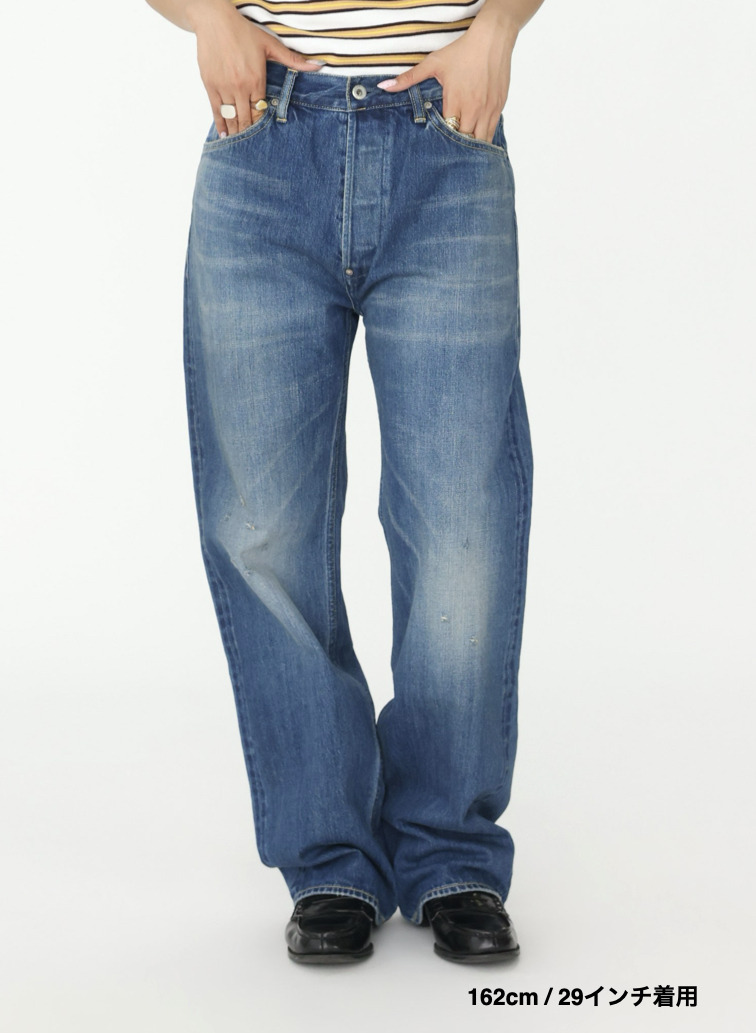 ナローストレートカット / WOMEN'S 13.5OZ SELVEDGE DENIM NARROW STRAIGHT CUT  詳細画像 Indigo 5