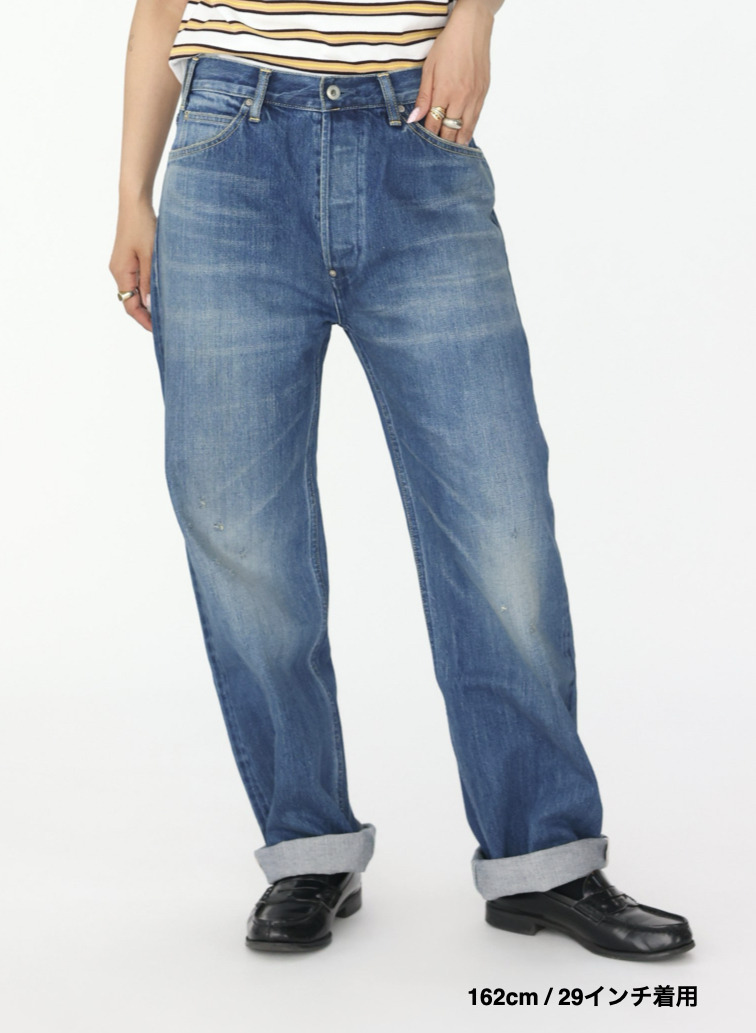 ナローストレートカット / WOMEN'S 13.5OZ SELVEDGE DENIM NARROW STRAIGHT CUT  詳細画像 Indigo 7