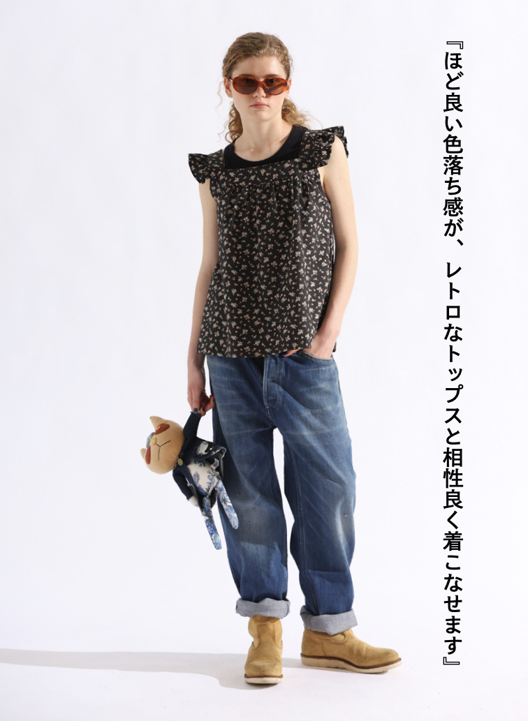 ナローストレートカット / WOMEN'S 13.5OZ SELVEDGE DENIM NARROW STRAIGHT CUT  詳細画像 Indigo 2
