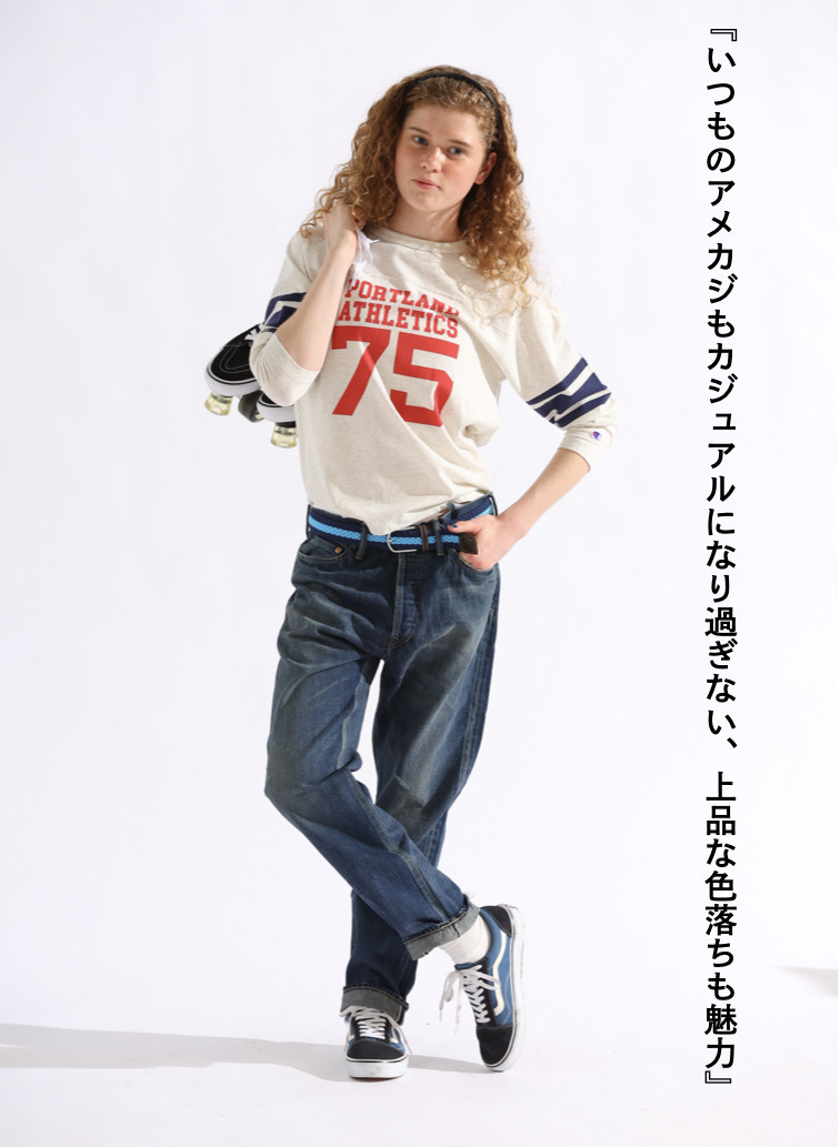ナローテーパードカット / WOMEN'S 13.5OZ SELVEDGE DENIM NARROW TAPERED CUT  詳細画像 Indigo 2