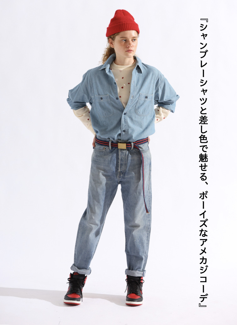 ナローテーパードカット / WOMEN'S 13.5OZ SELVEDGE DENIM NARROW TAPERED CUT (L丈) 詳細画像 Indigo 2
