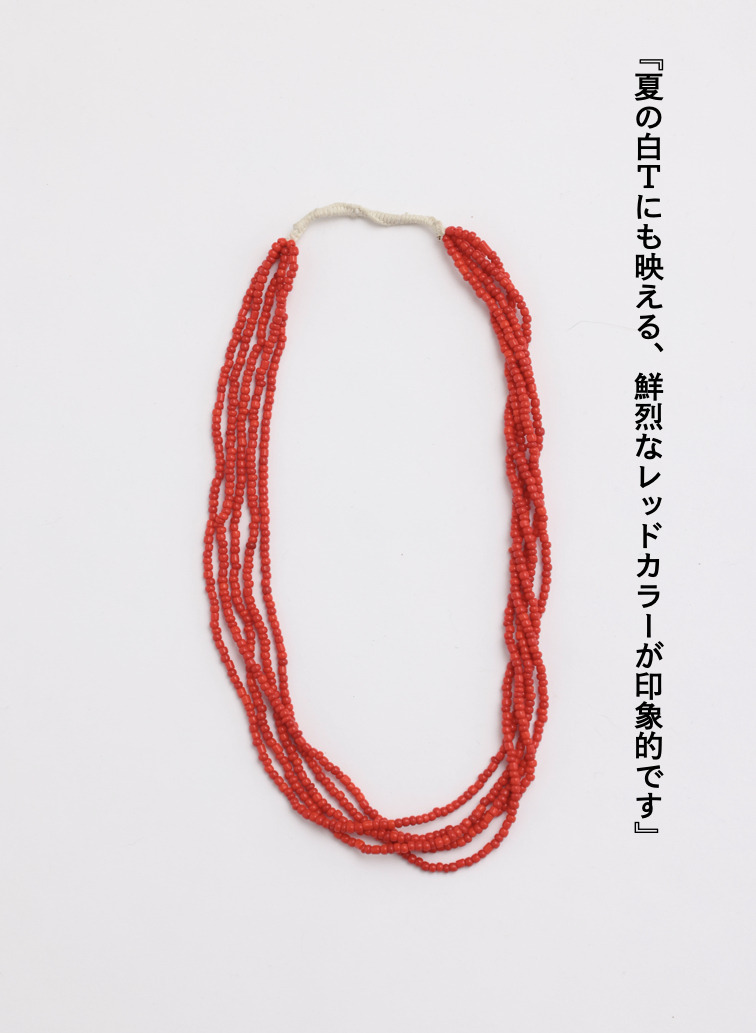 ビーズネックレス / VINTAGE BEES 詳細画像 Red 2