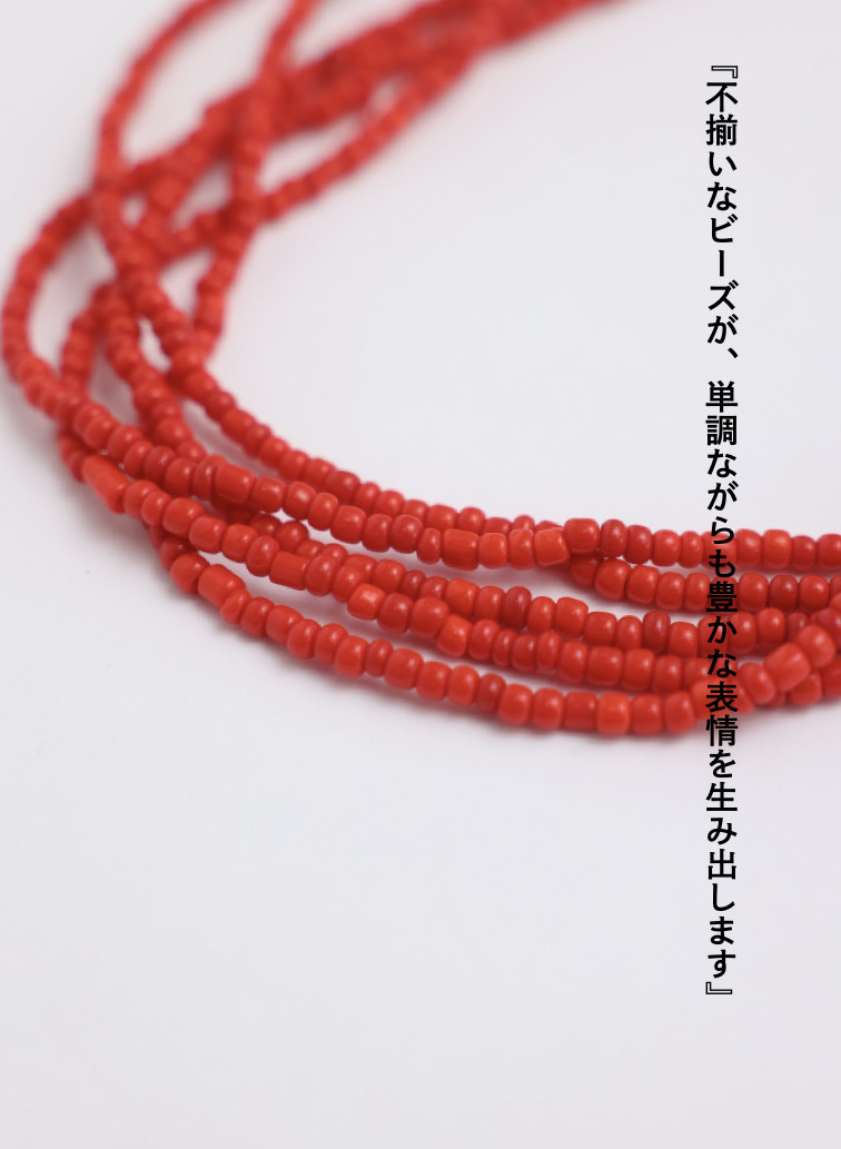 ビーズネックレス / VINTAGE BEES 詳細画像 Red 3
