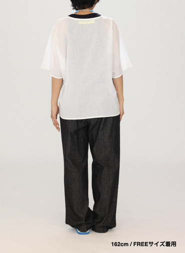 ステッチブラウス / Misaki Contrast Stitch Top 詳細画像 Yellow 11