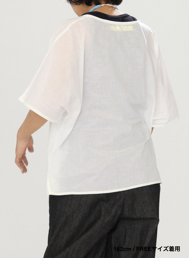 ステッチブラウス / Misaki Contrast Stitch Top 詳細画像 Yellow 13