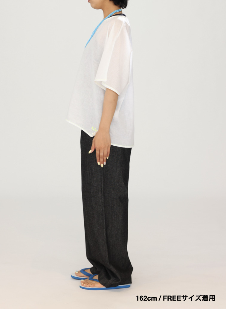 ステッチブラウス / Misaki Contrast Stitch Top 詳細画像 Yellow 10