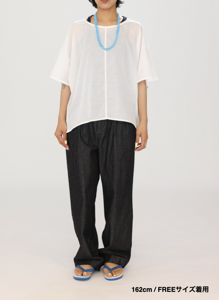 ステッチブラウス / Misaki Contrast Stitch Top 詳細画像 Yellow 9
