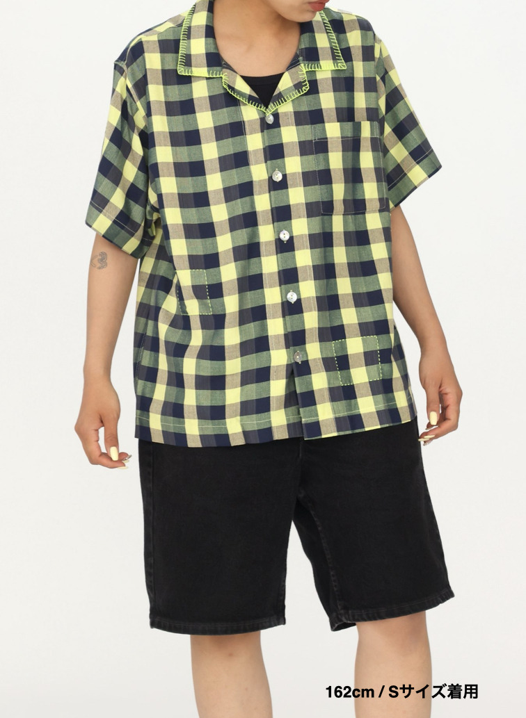 キャンプシャツ / Contrast Stitch Pah-Kaow-Mah Camp Shirt 詳細画像 Green 13