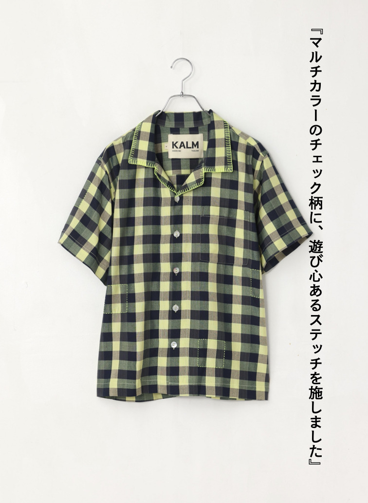 キャンプシャツ / Contrast Stitch Pah-Kaow-Mah Camp Shirt 詳細画像 Green 5