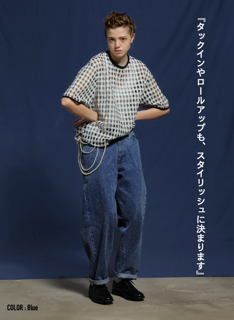 ルーズテーパードジーンズ Exclusive for KELEN 詳細画像 Blue 4
