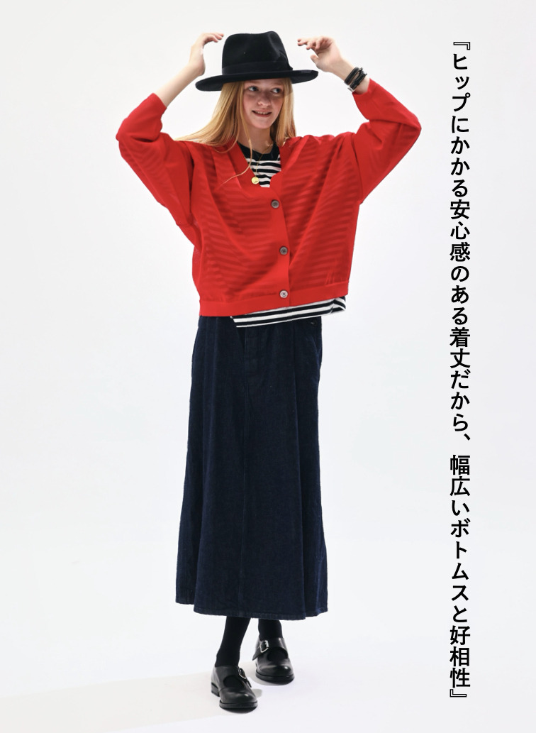 シアーニットカーディガン 詳細画像 Red 4