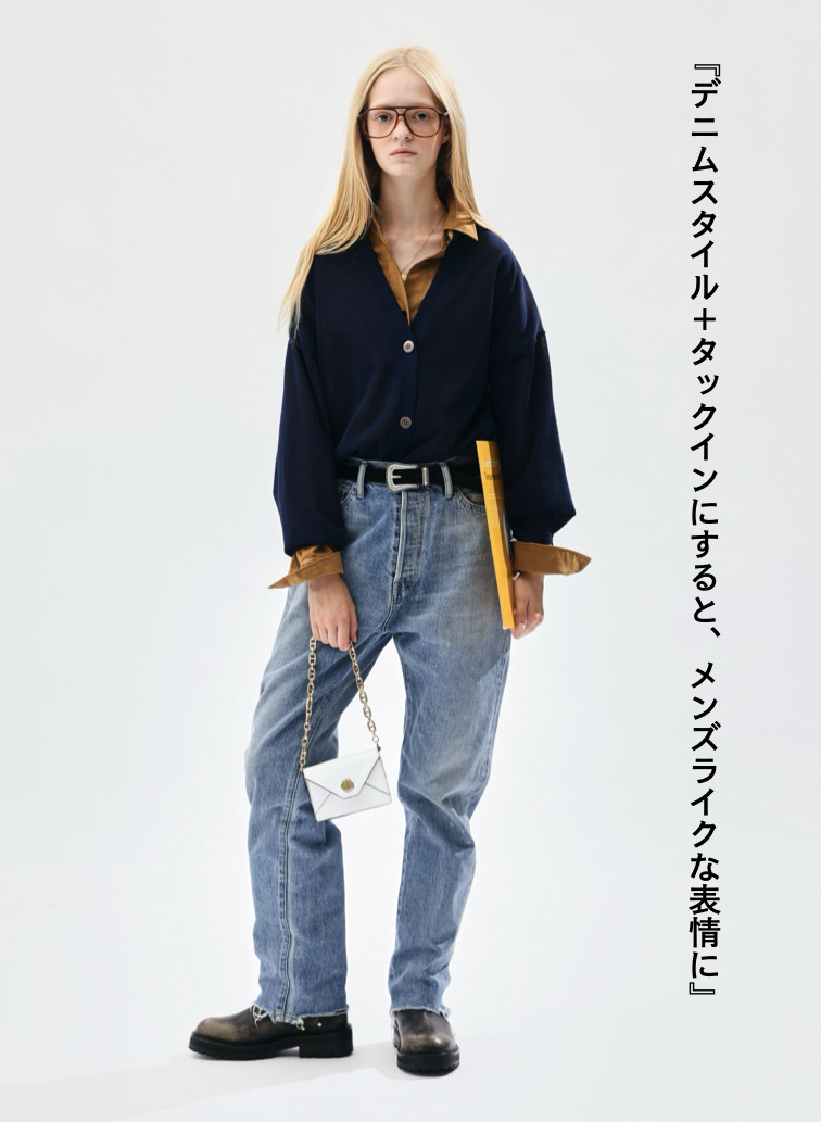 シアーニットカーディガン 詳細画像 Navy 3