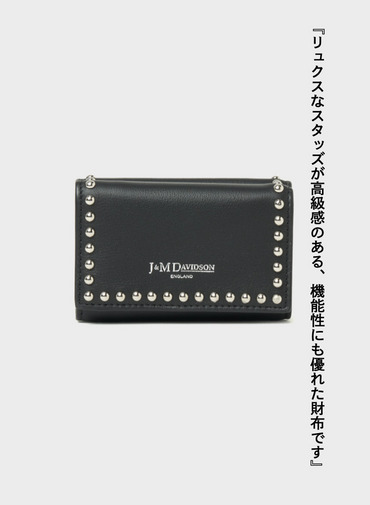 スタッズ ウォレット / FOLD WALLET WITH STUDS 詳細画像 Black 1