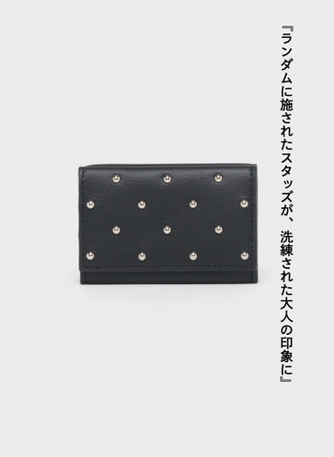 スタッズ ウォレット / FOLD WALLET STUDDED 詳細画像 Black 2