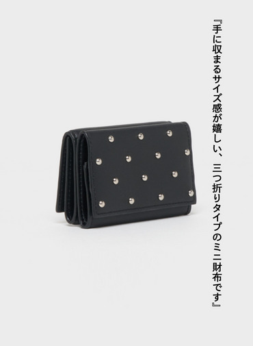 スタッズ ウォレット / FOLD WALLET STUDDED 詳細画像 Black 3
