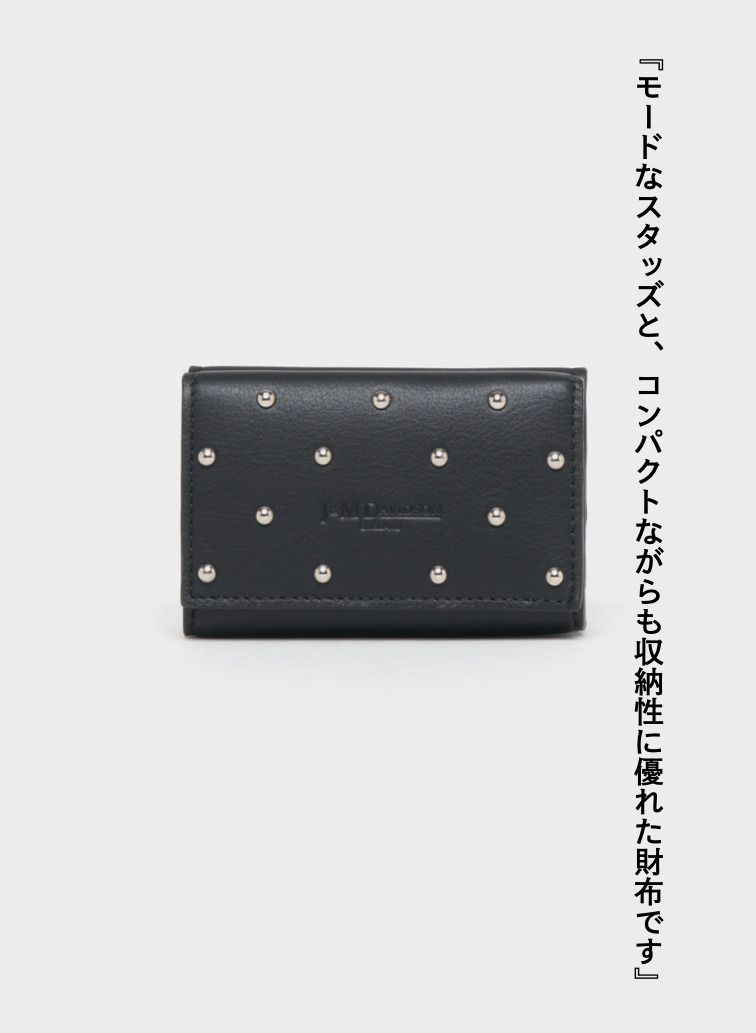 スタッズ ウォレット / FOLD WALLET STUDDED 詳細画像 Black 1