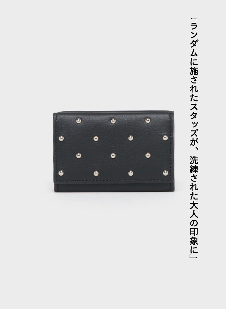 スタッズ ウォレット / FOLD WALLET STUDDED 詳細画像 Black 2