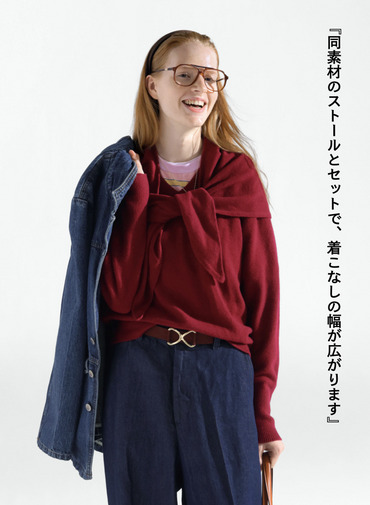 【別注】Vネックニット / FILL VNECK KNIT 詳細画像 Wine Red 4