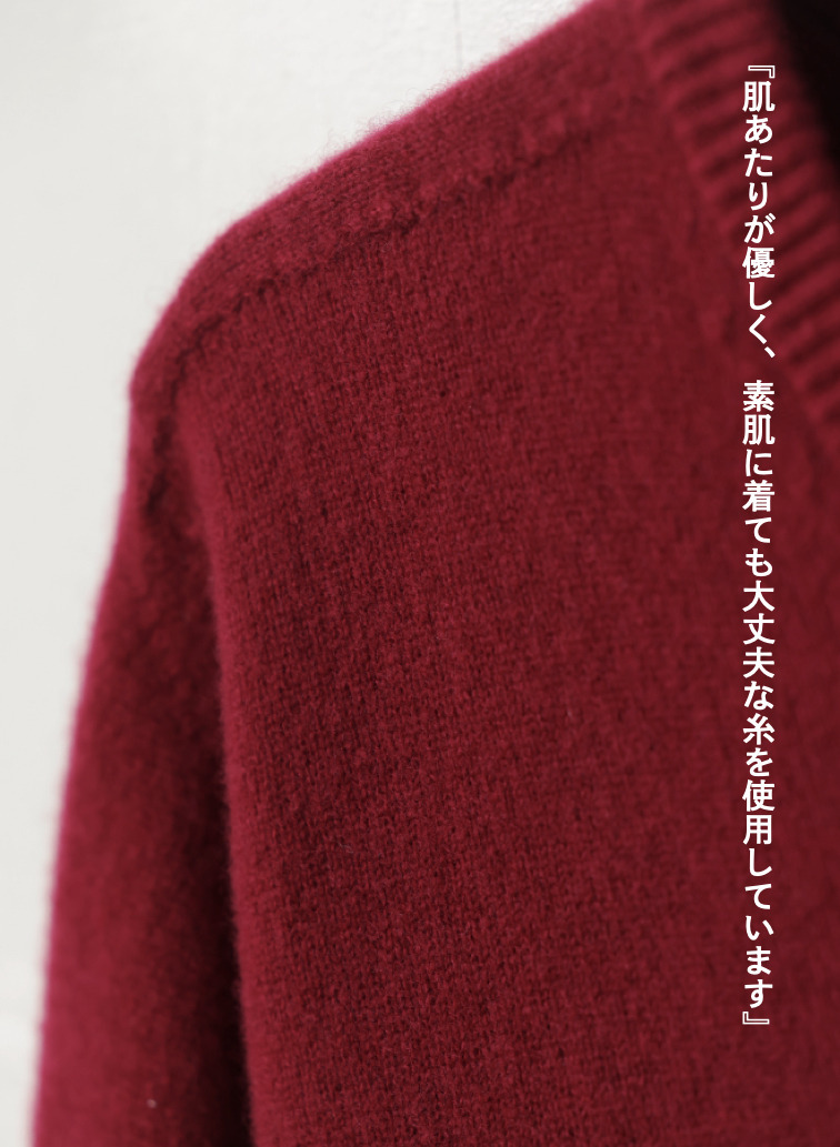 【別注】Vネックニット / FILL VNECK KNIT 詳細画像 Wine Red 10