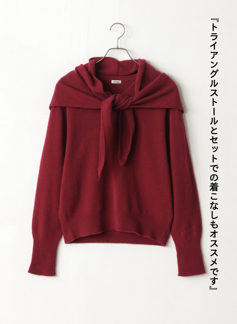 【別注】Vネックニット / FILL VNECK KNIT 詳細画像 Wine Red 11