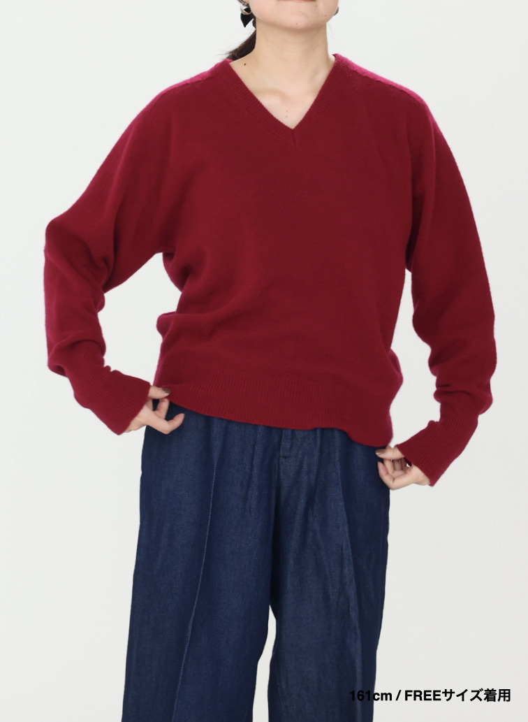 【別注】Vネックニット / FILL VNECK KNIT 詳細画像 Wine Red 18