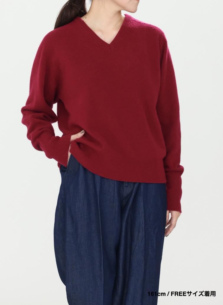 【別注】Vネックニット / FILL VNECK KNIT 詳細画像 Wine Red 20