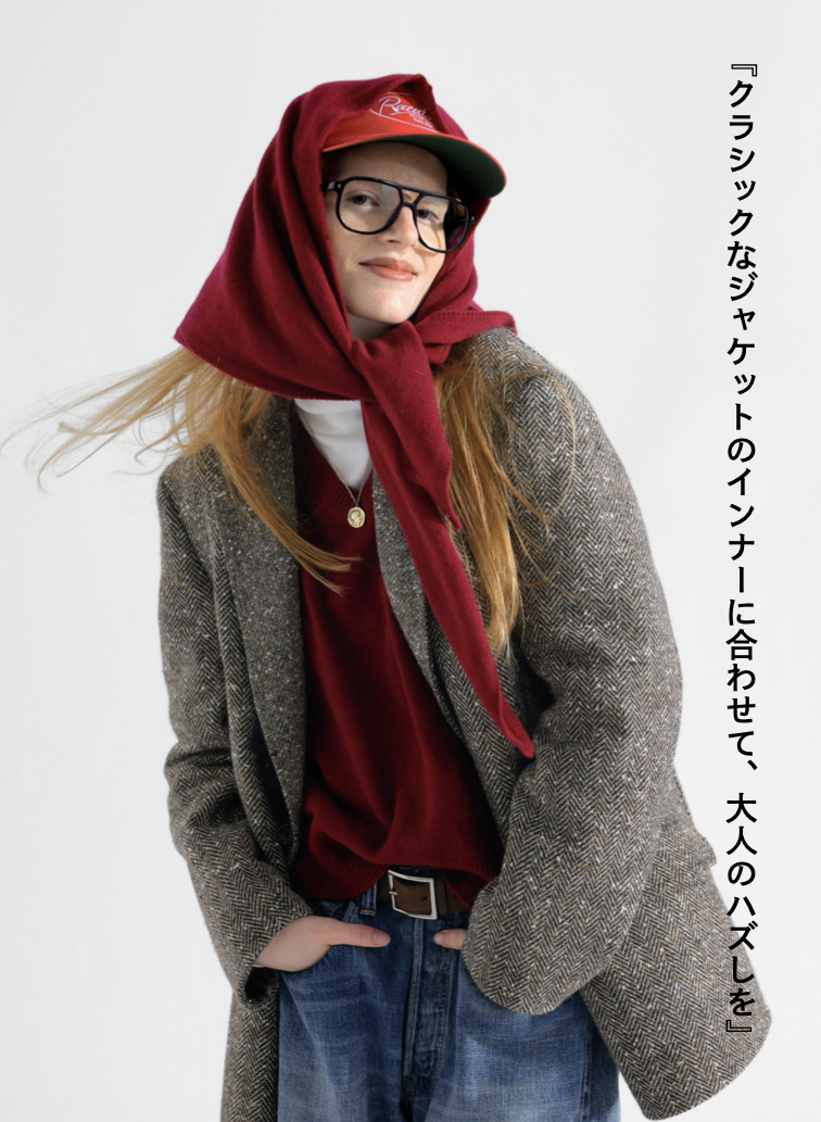 【別注】Vネックニット / FILL VNECK KNIT 詳細画像 Wine Red 3