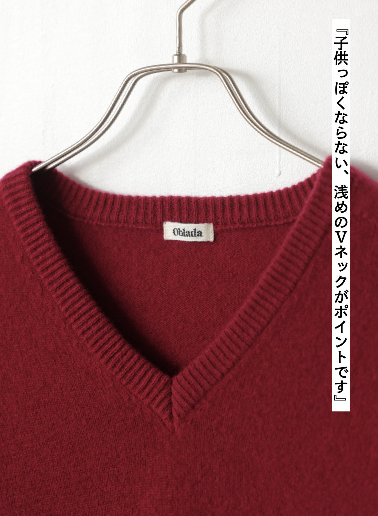 【別注】Vネックニット / FILL VNECK KNIT 詳細画像 Wine Red 8
