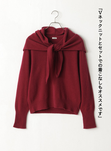 【別注】トライアングルストール / TRIANGL STOLE 詳細画像 Wine Red 10