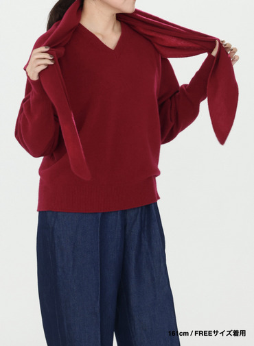 【別注】トライアングルストール / TRIANGL STOLE 詳細画像 Wine Red 14