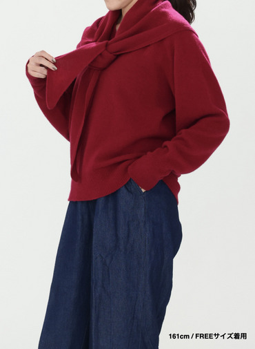 【別注】トライアングルストール / TRIANGL STOLE 詳細画像 Wine Red 16