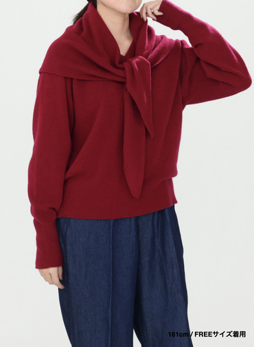 【別注】トライアングルストール / TRIANGL STOLE 詳細画像 Wine Red 17