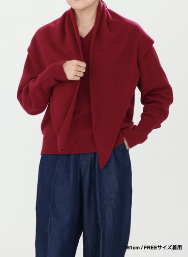 【別注】トライアングルストール / TRIANGL STOLE 詳細画像 Wine Red 18