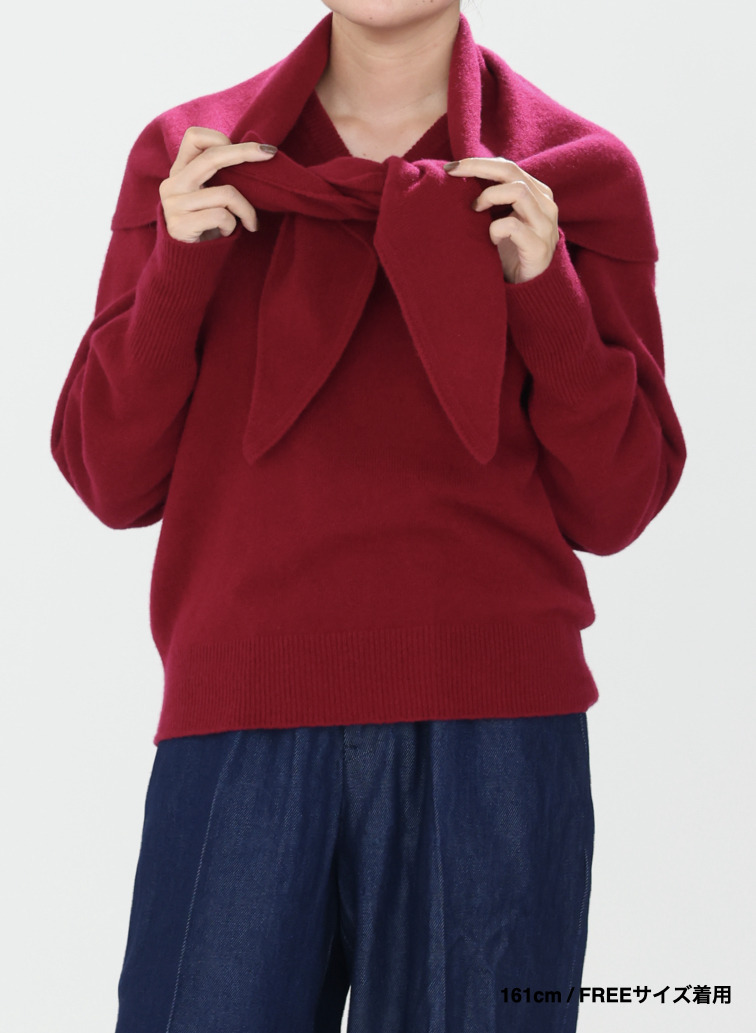 【別注】トライアングルストール / TRIANGL STOLE 詳細画像 Wine Red 15