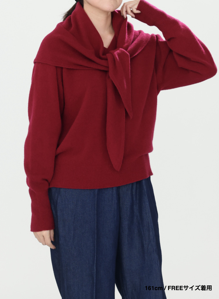 【別注】トライアングルストール / TRIANGL STOLE 詳細画像 Wine Red 17