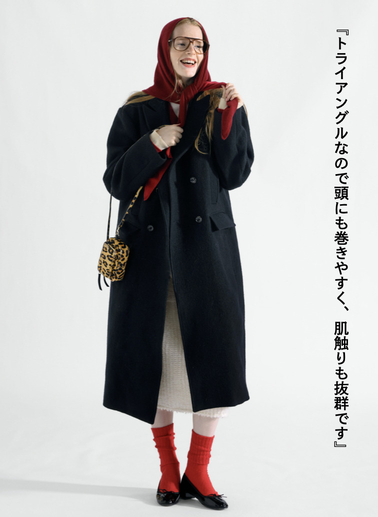 【別注】トライアングルストール / TRIANGL STOLE 詳細画像 Wine Red 5
