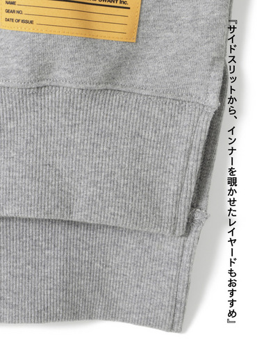 タックスリーブフーディー / TUCKED SLEEVE SLIT HOODIE 詳細画像 Gray 5