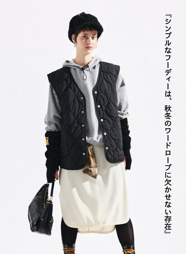 タックスリーブフーディー / TUCKED SLEEVE SLIT HOODIE 詳細画像 Gray 9