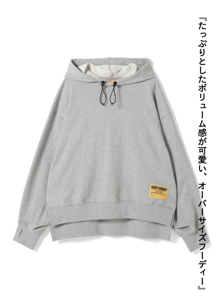 タックスリーブフーディー / TUCKED SLEEVE SLIT HOODIE 詳細画像 Gray 1