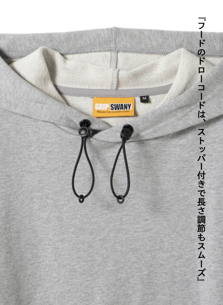 タックスリーブフーディー / TUCKED SLEEVE SLIT HOODIE 詳細画像 Gray 3